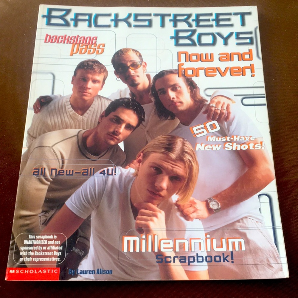 Vintage Backstreet Boys Backstage Pass Now And Forever 1999 Scrapbook No Rips